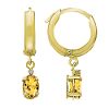 Citrine & Diamond Drop Earrings