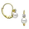 Pearl & Accent Diamond Earrings