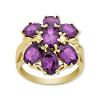 Amethyst Flower Cluster Ring