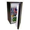 3.9cu ft Compact Refrigerator with Freezer - Black with Silver Door