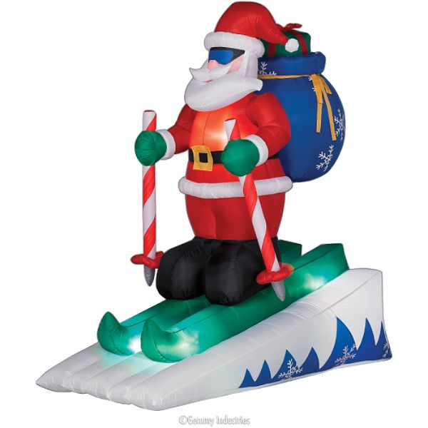  Gemmy 6' Sking Santa Airblown 
