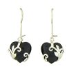 Onyx Heart Earrings