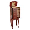 Marquesa Cherry finish jewelry armoire with glass window accent