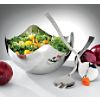 Salad Set S/S Wave Design Bowl + Utensils