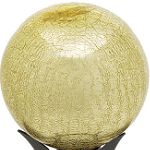 Achla 10-Inch Gazing Globe Ivory Gold Crackle