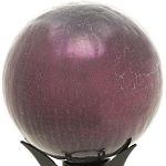 Achla 10-Inch Gazing Globe Plum Crackle