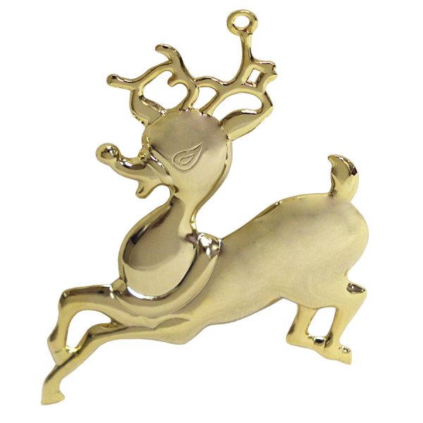 Gloria Duchin Dapped Goldtone Reindeer Ornament