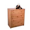 Honey Pine Four-Drawer Chest
