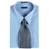 Easy Care Dress Shirt and Woven Tie Set - Blue