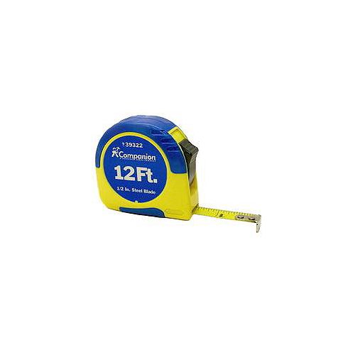 Companion 1/2 in. x 12 ft. Steel Tape Measure