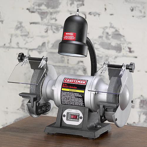 Craftsman 1 6 hp 6" Bench Grinder with Lamp (21124)