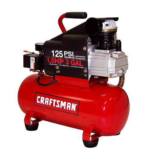 Craftsman 3 gal. Air Compressor, 1 hp, Horizontal Tank 