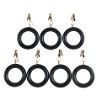 Dark Espresso Savannah Set of 7 Wood Rings & Clips