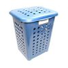Tall Hamper With Lid Blue