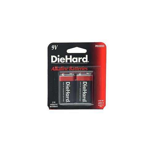 DieHard 9V Alkaline Batteries, 2pk