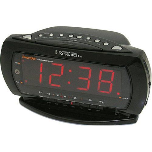 Emerson - Dual Alarm Clock Radio, SmartSet
