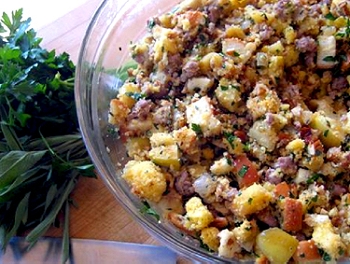 Apple, Cornbread and Sausage Stuffing