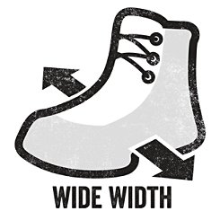 Wide width work boots for men