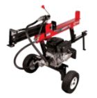 Compact log splitter with adjustable splitting beam