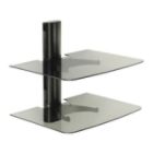 On-Wall Component Shelving, Single-column AV component system with two shelves