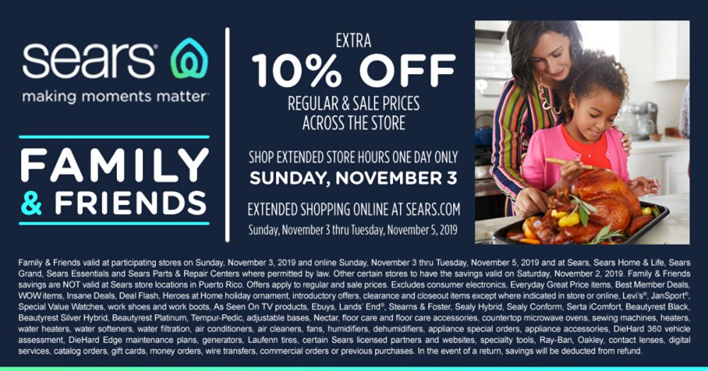 Family Friends Event 2019 Great Deals Discounts More Sears