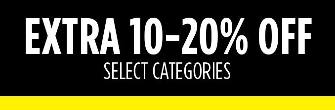 EXTRA 10-20% OFF SELECT CATEGORIES