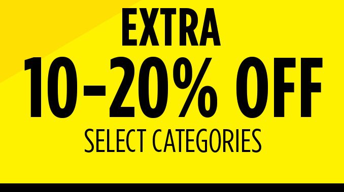 EXTRA 10-20% OFF SELECT CATEGORIES