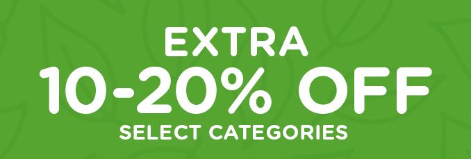 EXTRA 10-20% OFF SELECT CATEGORIES