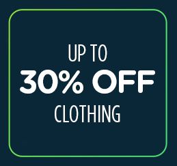 UP TO 30% OFF CLOTHING