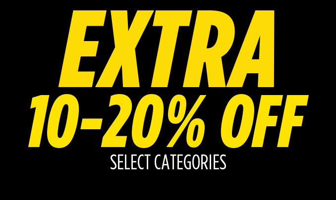 EXTRA 10-20% OFF SELECT CATEGORIES